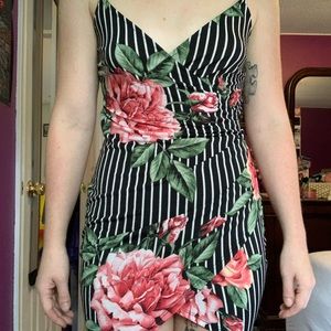 Floral and Striped Dress